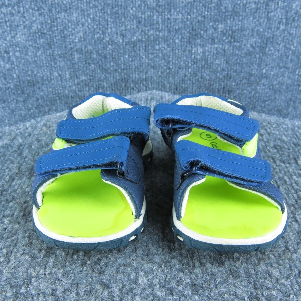 Cat &‎ Jack Boys Gladiator Size T 5 Medium Shoes Blue Synthetic Hook & Loop